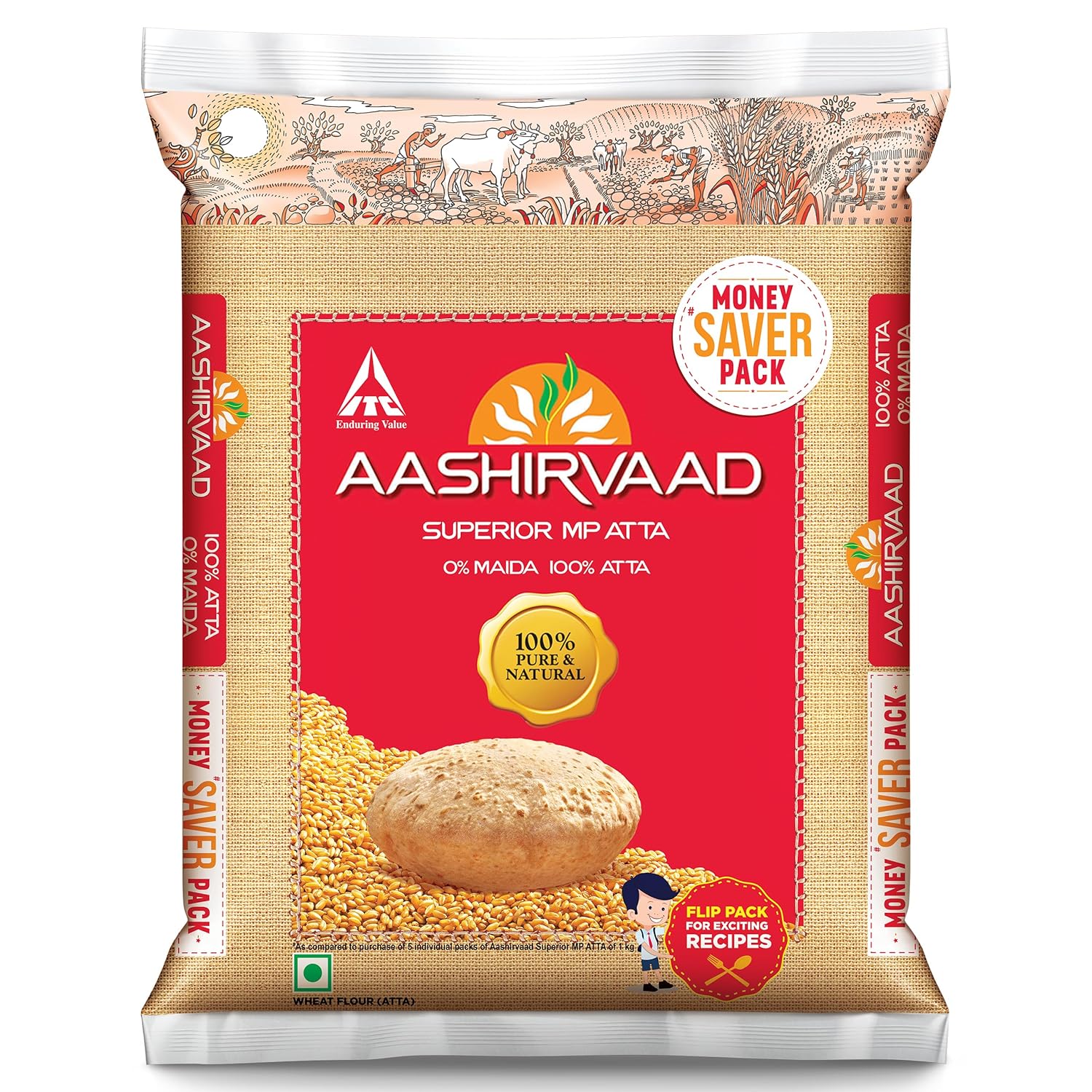 Aashirvaad Superior MP Atta, 5kg Pack
